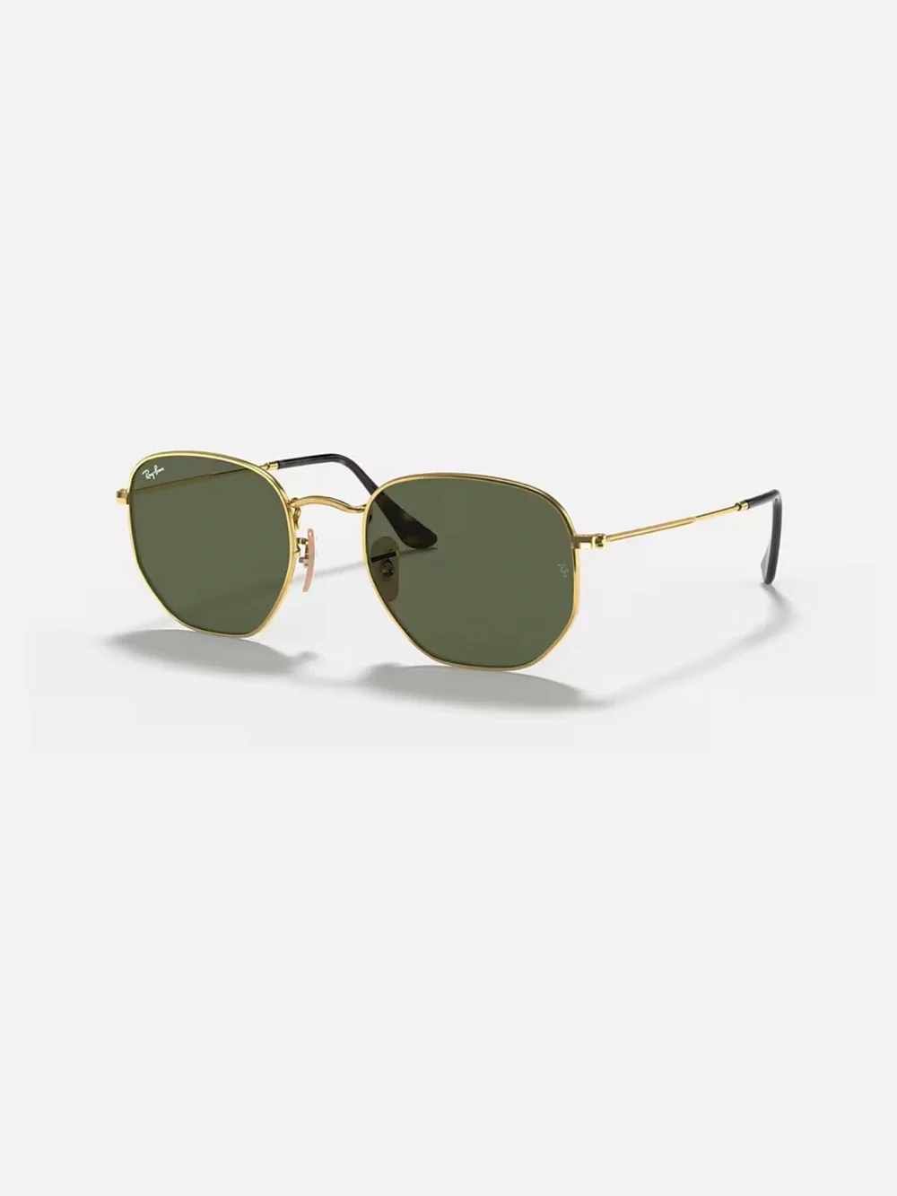 Ray-Ban Gold Frame Sunglasses with Green Lenses
